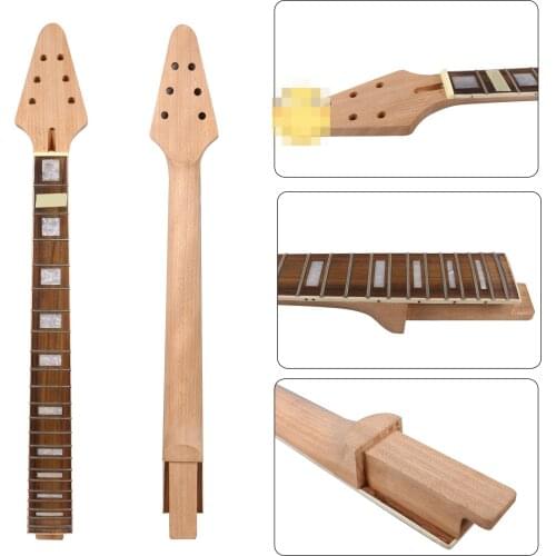 22fret 24.75inch Electric Guitar Neck Mahogany Rosewood Fretboard Unfinished #L12