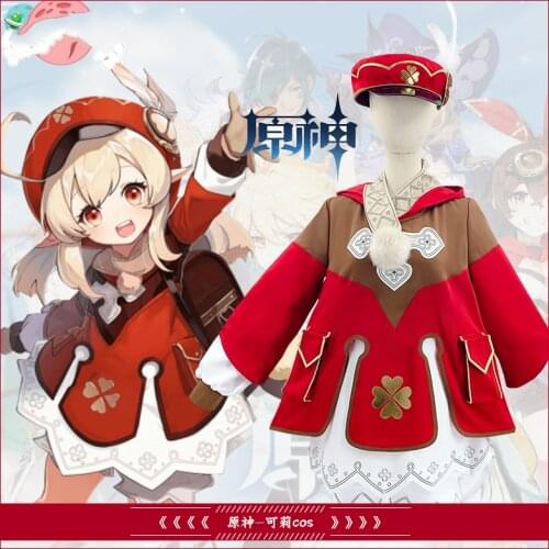 Game Genshin Impact Cosplay costumes Qiqi Lumine Venti Razor Klee cosplay uniform full set Halloween suits Luxury new dress Hot