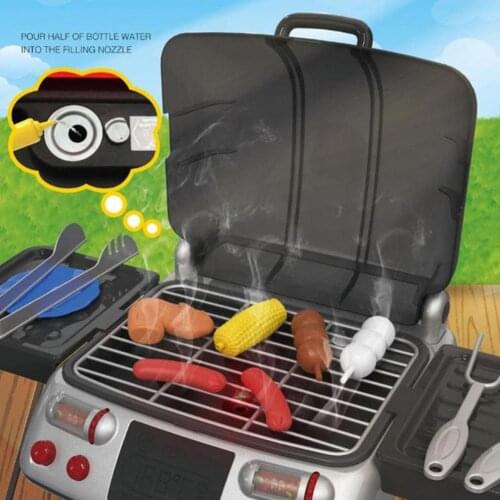 Simulation Electric BBQ Grill Sausage Tomato Cooking Kits Pretend Play Kids Toy .Develop kids cognitive ability intelligence cr