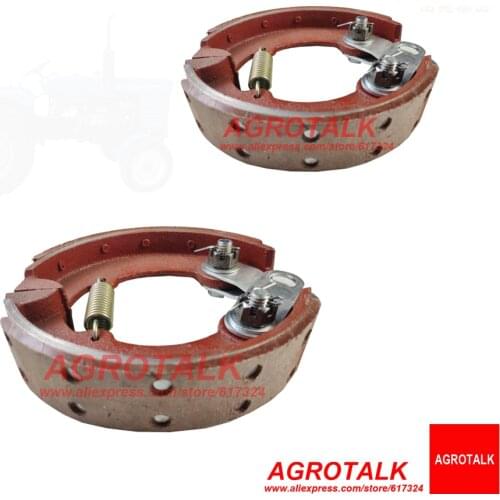 Set of brake shoes for Hubei Shenniu Bison 254 tractor with engine Hubei 295T, part number