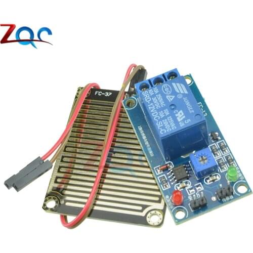 12v Raindrops Controller Module Rain Drop Sensor Relay Module For Arduino Foliar Moisture M35 Monitor Weather Module