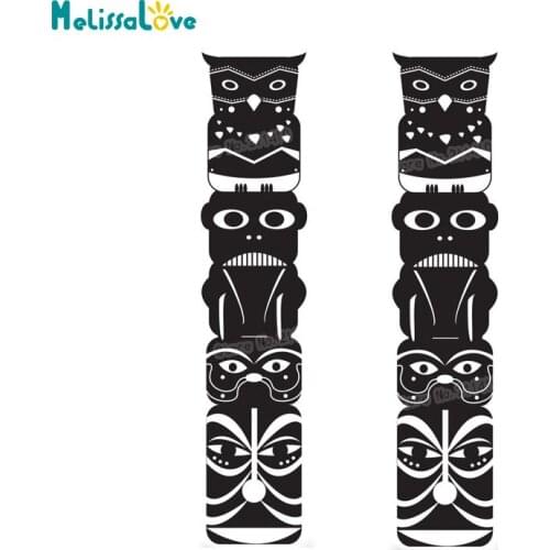 New Design Totem Pole Vinyl Wall Sticker Home Decor Living Room The Door Out Of Two Sides Self-adhesive Decals Art Murals YY791