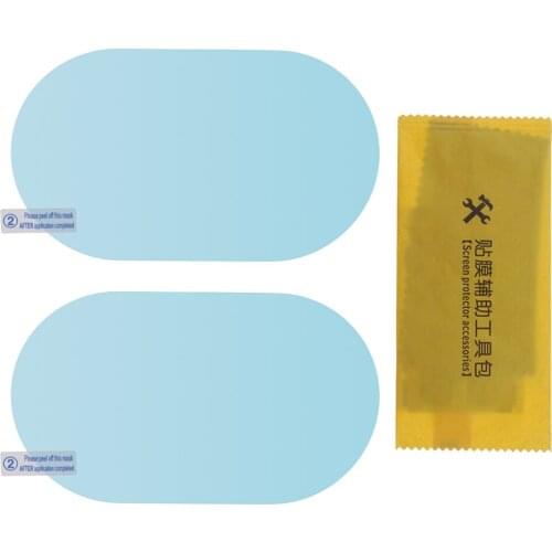 Car Rearview Mirror Film HD Anti-Fog Anti-Scratch Rainproof Waterproof Rearview Mirror Film 95x135mm Clear Cover Auto Sticker