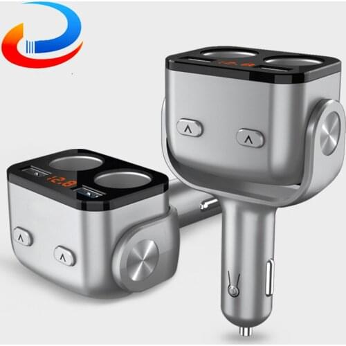 Car Cigarette Lighter Dual USB Splitter LED Voltage Monitor Auto Car Plug Converter Multifunctional Cigarette Lighter For Car