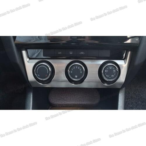 Lsrtw2017 car air conditioning adjust swtich panel shift knob trim for skoda octavia a7 2014 2015 2016 2017 2018 2019 rs tour