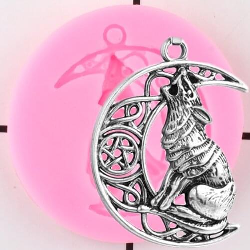 Wolf Silicone Keychains Mold Jewelry Making Epoxy Resin Molds Pendant Polymer Clay Moulds DIY Handmade Charms Mould