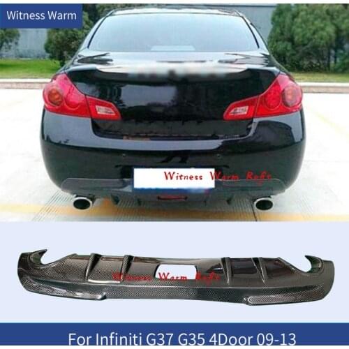 FRP Carbon Fiber Rear Diffuser lip Spoiler for Infiniti G37 G35 4Door 2010 2011 2012 2013 Car body kit