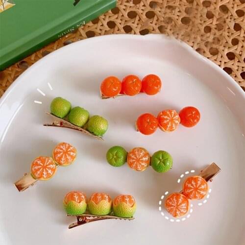 INS Cute Orange Baby Girls Hair Accessories Women Girls Duckbill Clip Headwear Girls Hair Band Korea Kawaii Hair Clips Hair Band