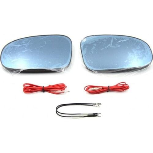 2pcs Heated w/Turn Signal Anti-Dizziness Side View Mirror Blue Glasses For 2015 Perodua/Bezza/MYVI