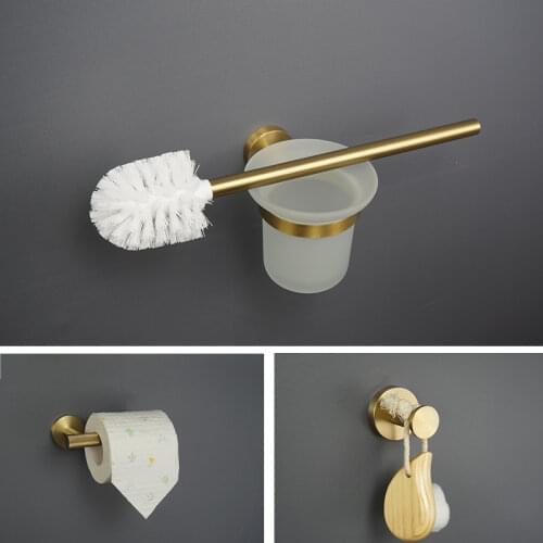 European Luxury Rose Gold Color Bathroom Accessories Hardware Set Golden Soap Dish Hook Towel Paper Holder Toilet Brush Holder