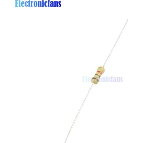 100Pcs 1/4W Carbon Film Resistors Assorted Kit 1K Ohm 0.25W 5% Carbon Film Resistors Resistance 100% Origin