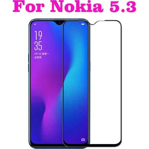 2PCS 3D Full Glue Tempered Glass For Nokia 5.3 Full Screen Cover Screen Protector Film For Nokia 5.3