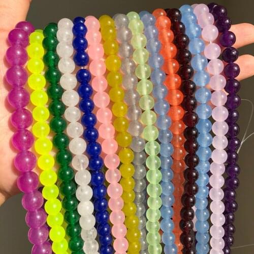 4-12MM Natural Chalcedony Sapphire Beads Loose Gemstones Beads For Jewelry Making Diy Charm Bracelets Necklace Accessories 15