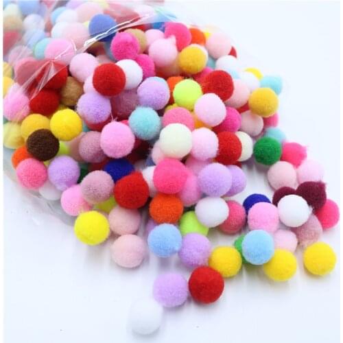 400pcs/Bag Wholesale Pompom Fur Ball Plush Ball Handmade Diy Material Early Learning Creative Handmade Wedding Party Home Deco
