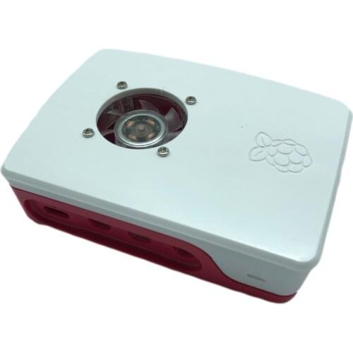 ABS Case Enclosure Protective Cover Shell with Quiet Cooling Fan for Raspberry Pi 4 Model B Accessories