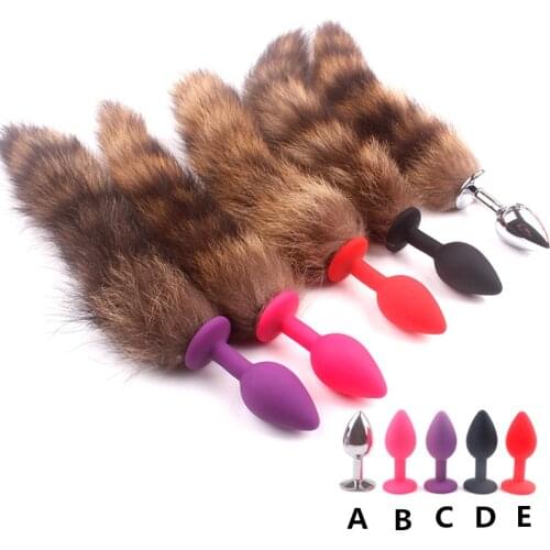 Anal Plug Long Fox Tail Erotic Anus Sexual Pleasure Bead Butt Plug Stimulator Sex Toys For Woman Gay Expansion Sex Products