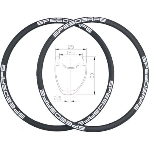 360g 30mm asymmetric clincher road disc carbon rims 25mm width UD 3K 12K twill tubeless compatible 24H 28H 32H external nipples