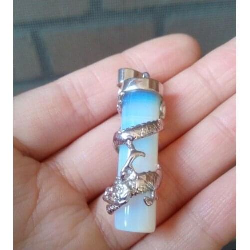 FREE SHIPPINGHot sale new Style Beautiful moonstone "dragon" pendant necklace