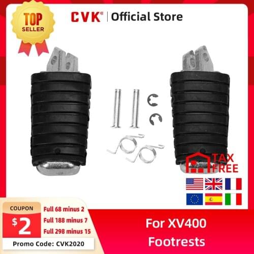 CVK Front Footrests Foot Peg Rests for Yamaha XV400 XV XVS 400 V-STAR XVS400 Motorcycle Accessories