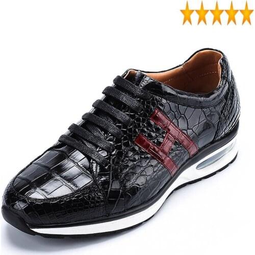 Joggers Luxury Mens Alligator Sneakers Brand Top Quality Crocodile Genuine Leather Tenis Masculino Trainers Shoes