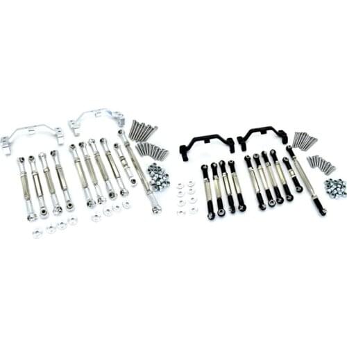 FBIL-Metal Pull Rod Steering Rod Link Tie Rod Mount for MN D90 D91 D96 D99S MN90 MS 1/12 RC Car Upgrade Parts