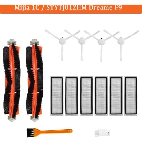 Hepa Filter Mop Cloth Main Roller Side Brush for Xiaomi Mijia 1C / STYTJ01ZHM Dreame F9 Robot Vacuum Cleaner Spare Parts Kits
