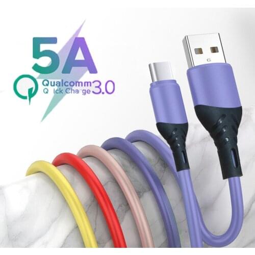5A 1m Micro USB Type C Cable Android Mobile Phone Charger Superfast Charging Microusb Data Cord Charge for Xiaomi Samsung Huawei