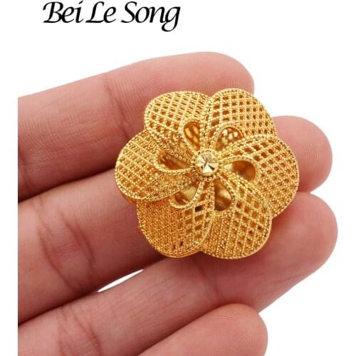 Rings ring jewelry for women men accessories French 24K gold colour ring jewellery resizable Womens ring rings gifts African