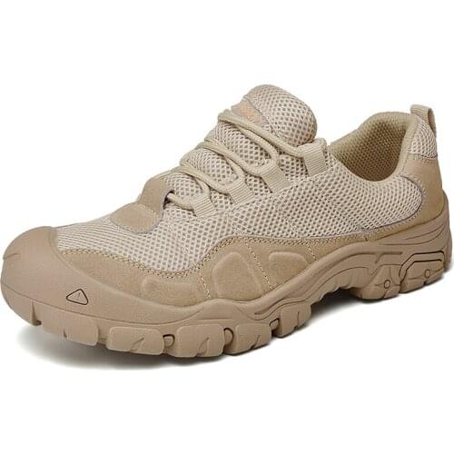 Large size 46 Breathable Mesh Men Hiking Shoes Sneakers Non-slip Trekking Shoes Outdoor Mountain climbing walking shoes male