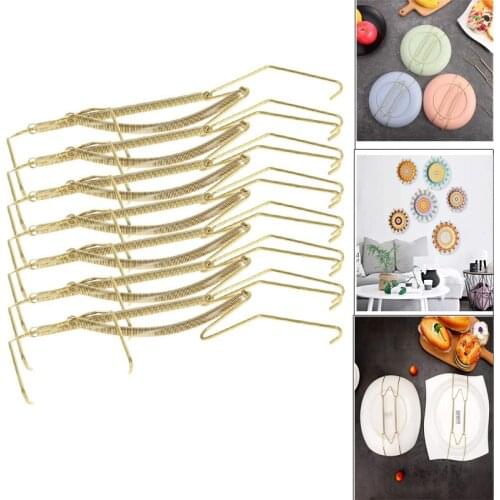 MroMax Back Plate Hook Stainless Steel+Iron U Type 6 Inch/W Type 12/14/16Inch 305/355/406/152mm Decoration Plate Hook 1/2/5/8pcs