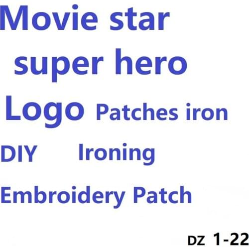 Movie star superhero series logo Patches iron for Clothing Jackets DIY Sew on Ironing Embroidery Patch Appliques T Shirt Shoes