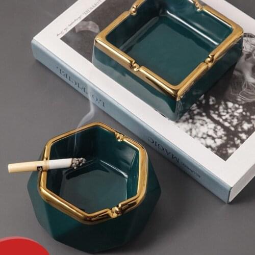 Nordic ceramic ashtray creative household personality trend living room coffee table office atmosphere simple