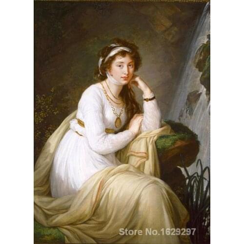 Portrait art abstract Anna Ivanovna Baryatinskaya Tolstoy by Elisabeth Vigee Lebrun High quality Handmade