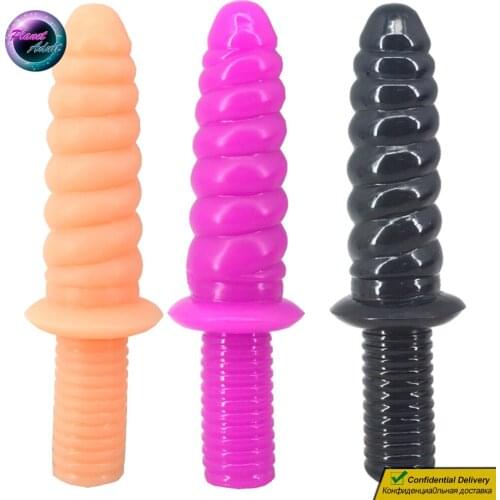 PVC Conch Sword Dildo Anal Plug Masturbator Female Pussy Vagina Sexual Massager Trainer Sex Toys for Women Lesbian Gay Men BDSM