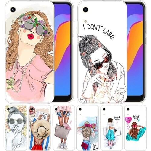 Luxury Soft Silicone Case Fashion queen girl boss for Huawei Honor 9X 8A 7A 20 Pro 7X 8X 7S 8S 8 9 10 Lite View 20 20i 10i Play