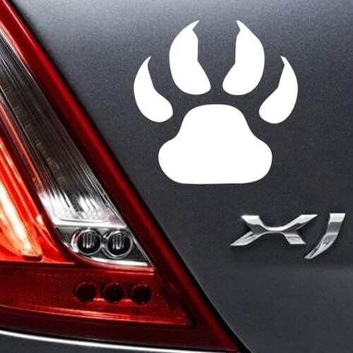 Removable WOLF PAW PRINT Decor Sticker Car Stickers Car Body Window Sticker Styling Home Switch Toilet Stiker A-184