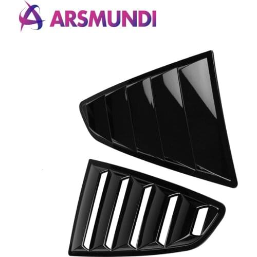 Bright black Side Window Quarter Scoop Louver Cover For Ford Mustang 2015-17 GT 2pcs
