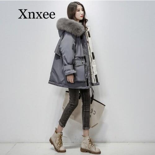 Large Natural Fox Fur Hooded Winter Jacket Women 90% White Duck Down Thick Parkas Warm Sash Tie Up Snow Coat zipper women coat