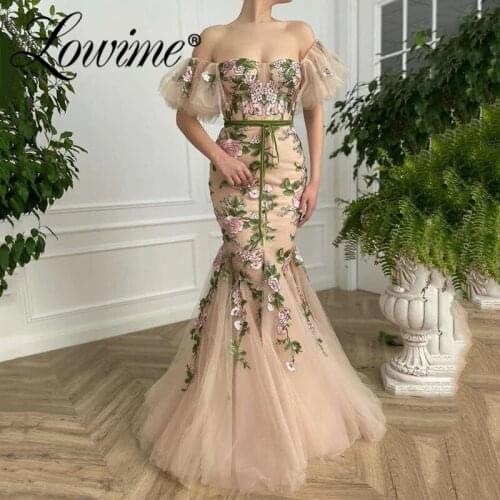 Champagne Mermaid Evening Dresses 2021 Off The Shoulder Prom Dress Women Formal Wear Party Long Evening Gowns Robe De Soiree