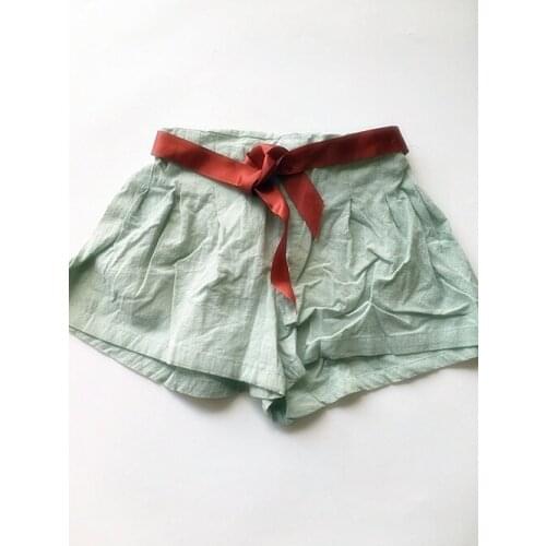 1piece /Lot) cotton 2019 summer green bow shorts pant for baby girl 90cm 1-2year old