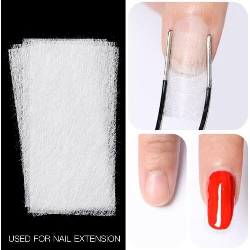 10/20/40pcs Fiberglass For Nail Extension Non-woven Silks Nail Form Wrap Building UV Gel Acrylic Tips Manicure DIY Accessories