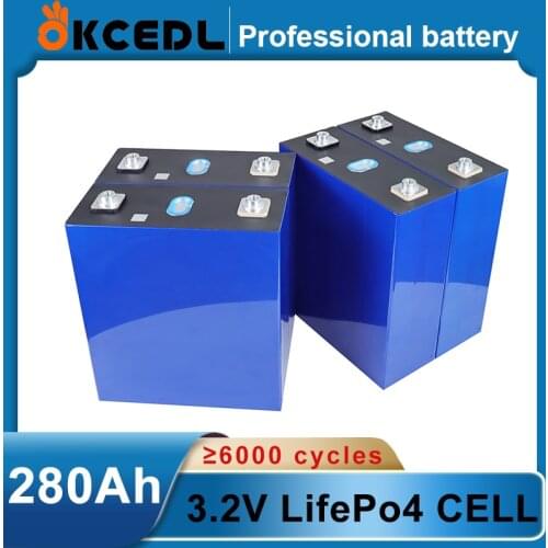 4 pieces 3,2 V 280Ah lifepo4 battery 12V 24V 280AH battery pack for electric car RV solar energy storage system No control