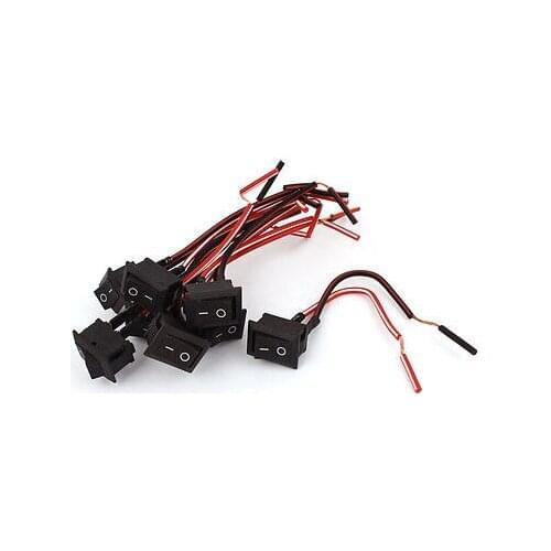 8PCS 6A AC250V 10A AC125V ON/OFF SPST Rocker Boat Switch Black