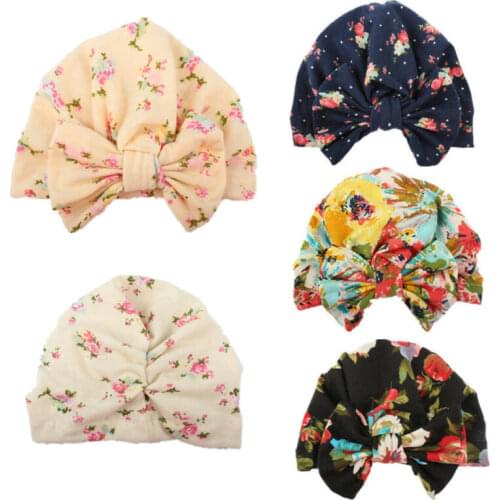 Pudcoco Baby Newborn Accessories Girl Infant Flower Bow Hat Beanie Baby Girl Hat Cute Hat