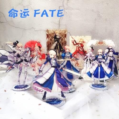 Anime large 15 cm high Fate stay night saber Lancer Cute Stand Figure Model