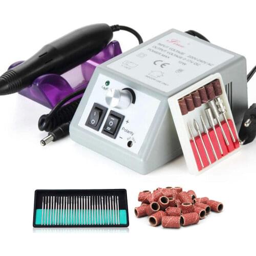 20000RPM Apparatus for Manicure Pedicure Nail Drill Bits 30pcs Milling Cutters 100pcs Sanding Set Electric Nail Milling Machine