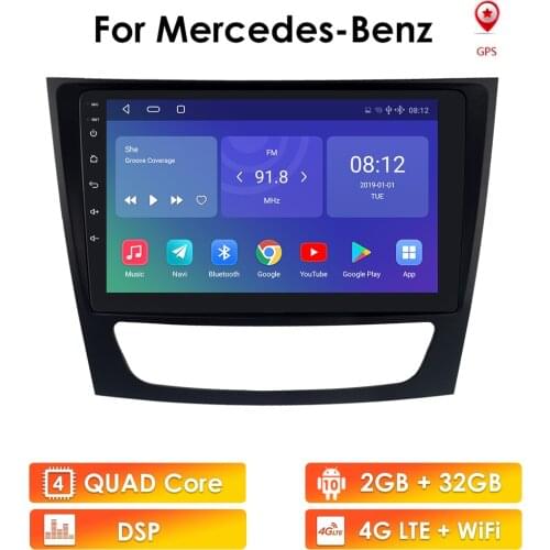 Android 10 Car Radio GPS for Mercedes Benz E-class W211 CLS CLASS W219 W209 2001-2011 E200 E220 E300 E350 E240 E270 Car Player
