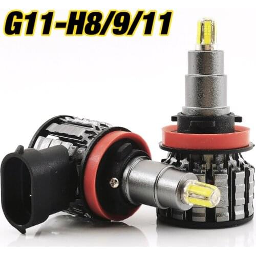 Car Headlight Bulbs 6000K Positive White Light H8/H9/H11 360-degree Mini Headlights CSP Multi-wick 360°High-Brightness In-Line