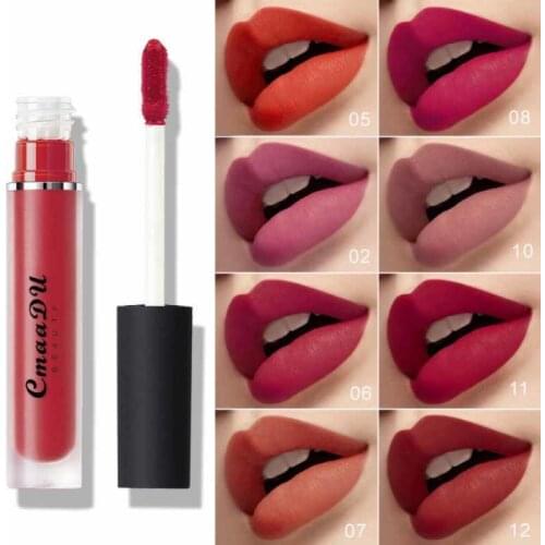 CmaaDU 15 Colors Matte Lipstick Lip Makeup Long Lasting Liquid Lip Stick Nude Lip Tint Waterproof Lip Gloss Cosmetic TSLM2