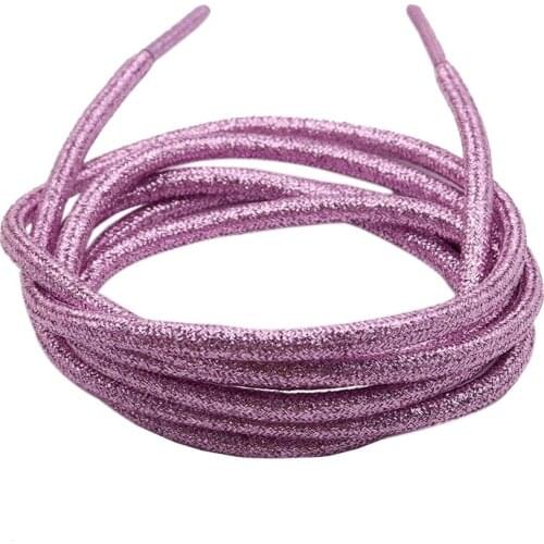 Coolstring Shoe Accessory 4.5mm Shiny Metallic Shoelaces Premium Pretty Ropes Unisex Sport Basketball Cheap Custom Drop Shipping